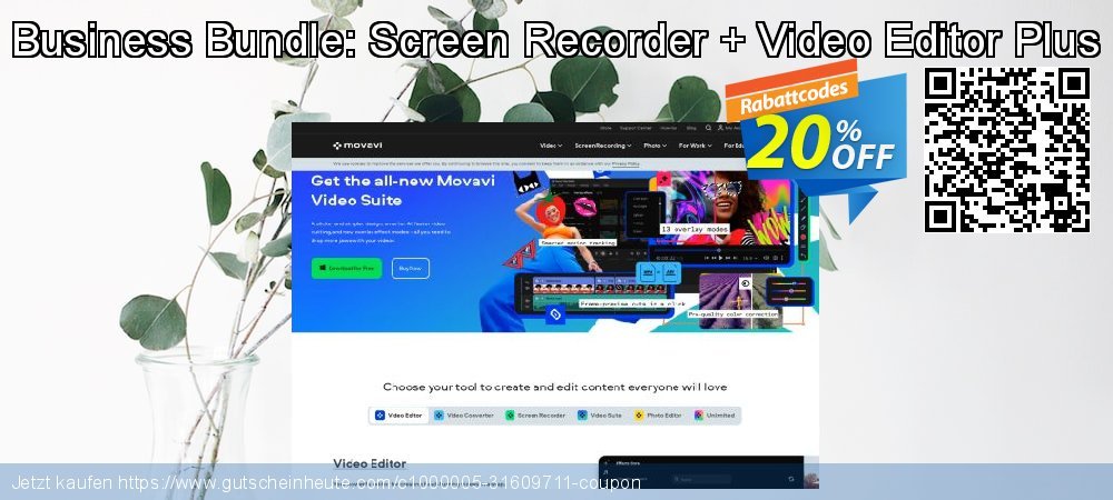 Business Bundle: Screen Recorder + Video Editor Plus Exzellent Nachlass Bildschirmfoto