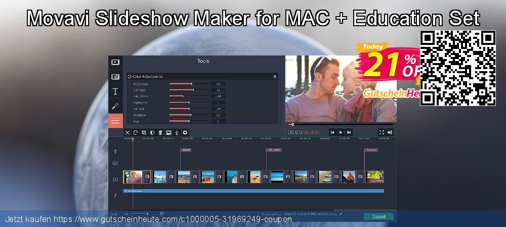 Movavi Slideshow Maker for MAC + Education Set Exzellent Ausverkauf Bildschirmfoto