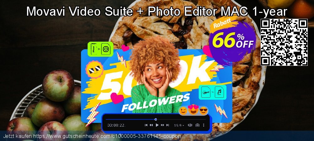 Movavi Video Suite + Photo Editor MAC 1-year aufregenden Promotionsangebot Bildschirmfoto