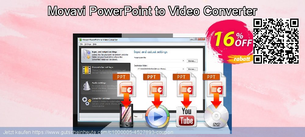 Movavi PowerPoint to Video Converter klasse Preisnachlässe Bildschirmfoto