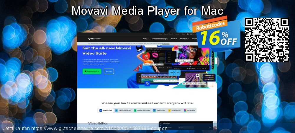 Movavi Media Player for Mac großartig Verkaufsförderung Bildschirmfoto