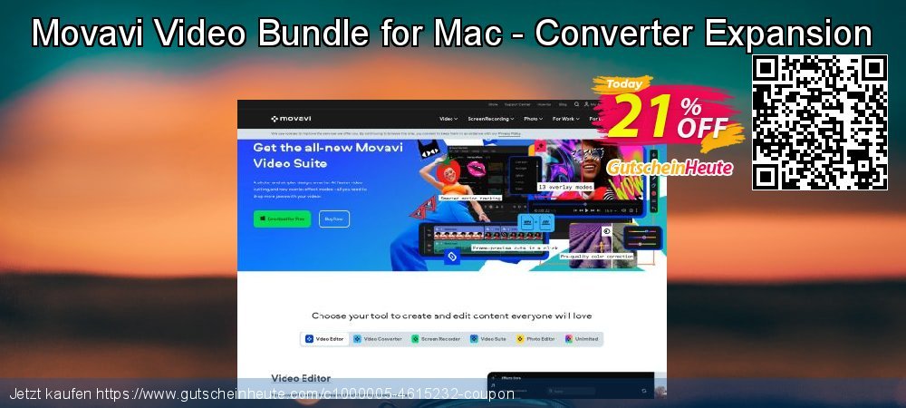 Movavi Video Bundle for Mac - Converter Expansion atemberaubend Preisreduzierung Bildschirmfoto