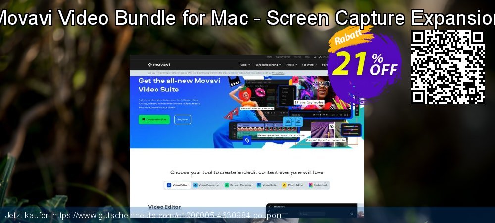 Movavi Video Bundle for Mac - Screen Capture Expansion wundervoll Nachlass Bildschirmfoto