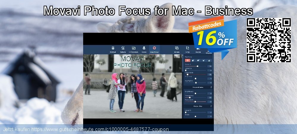 Movavi Photo Focus for Mac - Business ausschließlich Nachlass Bildschirmfoto