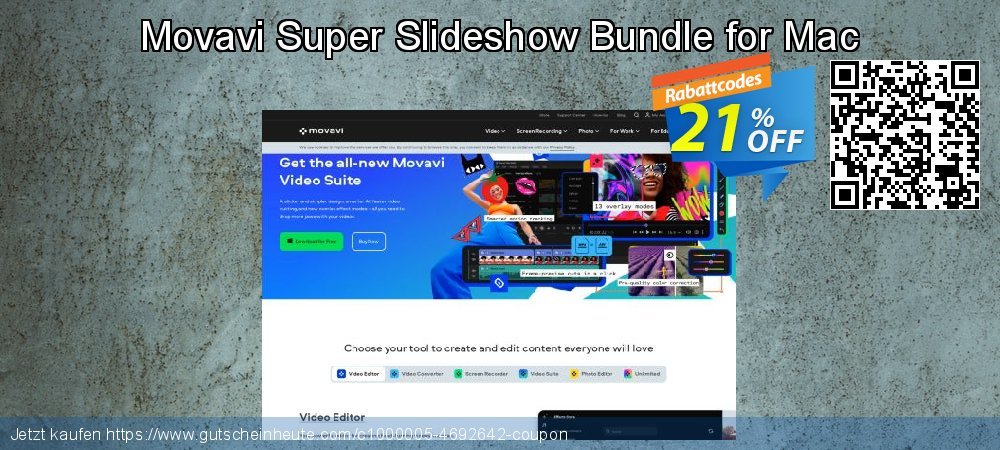 Movavi Super Slideshow Bundle for Mac verblüffend Promotionsangebot Bildschirmfoto