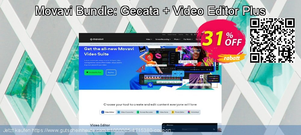Movavi Bundle: Gecata + Video Editor Plus spitze Preisnachlass Bildschirmfoto