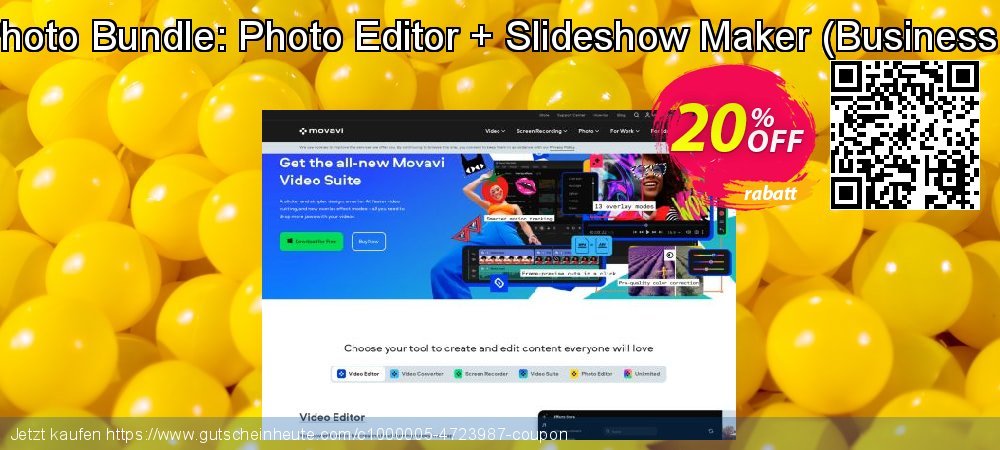 Movavi Photo Bundle: Photo Editor + Slideshow Maker - Business License  verwunderlich Ermäßigungen Bildschirmfoto