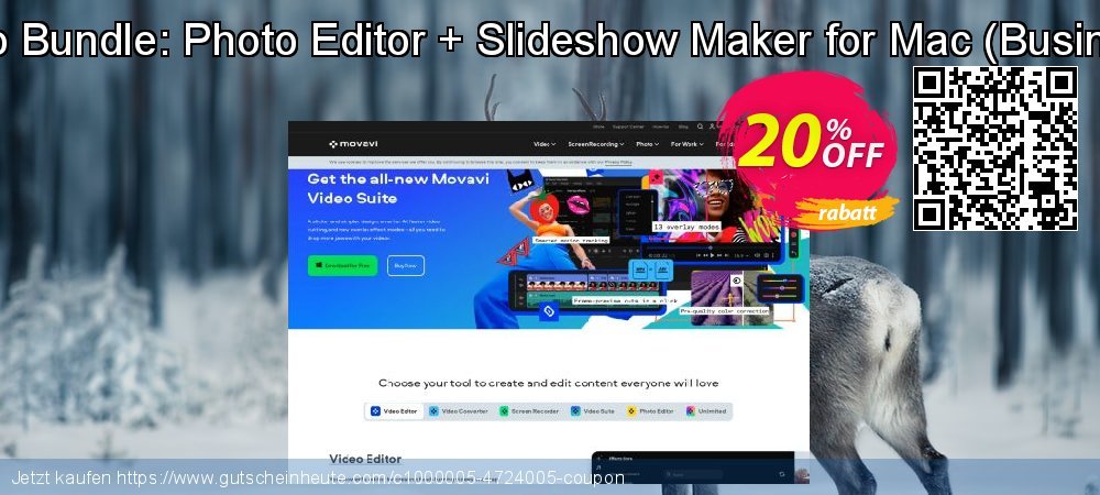 Movavi Photo Bundle: Photo Editor + Slideshow Maker for Mac - Business License  Sonderangebote Preisnachlässe Bildschirmfoto