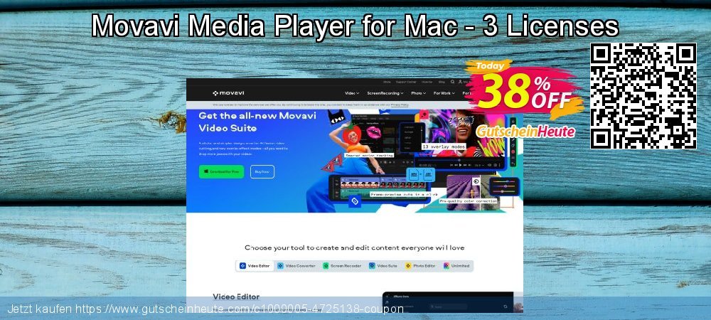 Movavi Media Player for Mac - 3 Licenses faszinierende Preisnachlass Bildschirmfoto