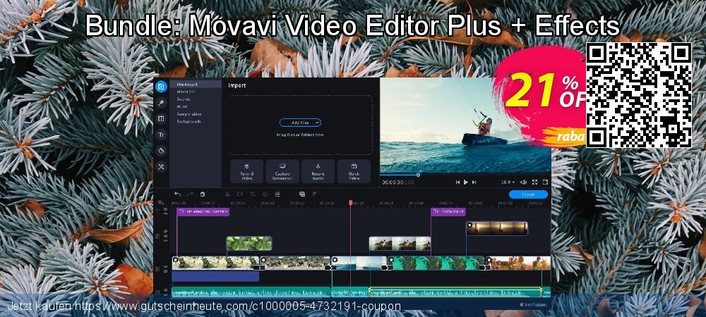 Bundle: Movavi Video Editor Plus + Effects unglaublich Außendienst-Promotions Bildschirmfoto