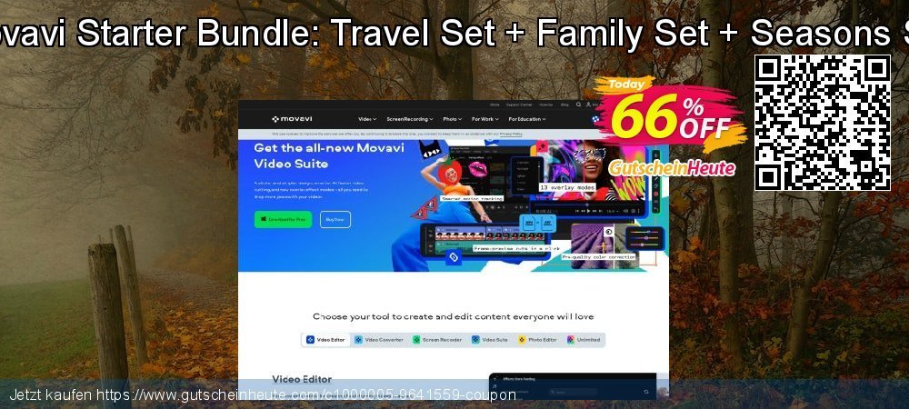 Movavi Starter Bundle: Travel Set + Family Set + Seasons Set spitze Rabatt Bildschirmfoto