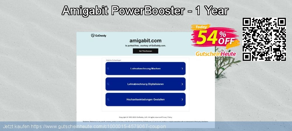 Amigabit PowerBooster - 1 Year erstaunlich Nachlass Bildschirmfoto