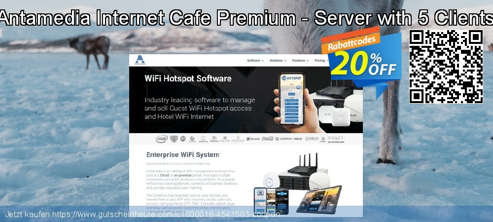 Antamedia Internet Cafe Premium - Server with 5 Clients ausschließenden Sale Aktionen Bildschirmfoto