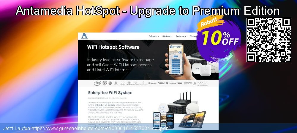 Antamedia HotSpot - Upgrade to Premium Edition atemberaubend Außendienst-Promotions Bildschirmfoto