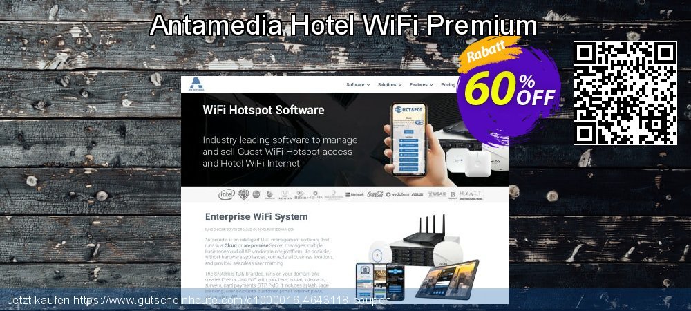 Antamedia Hotel WiFi Premium exklusiv Nachlass Bildschirmfoto