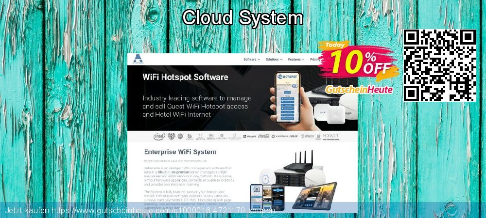 Cloud System ausschließlich Ermäßigungen Bildschirmfoto