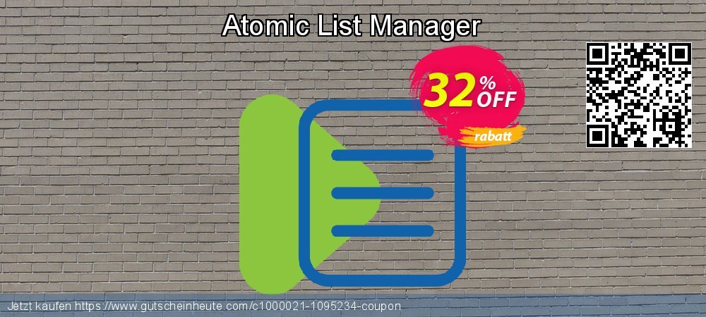Atomic List Manager atemberaubend Preisreduzierung Bildschirmfoto