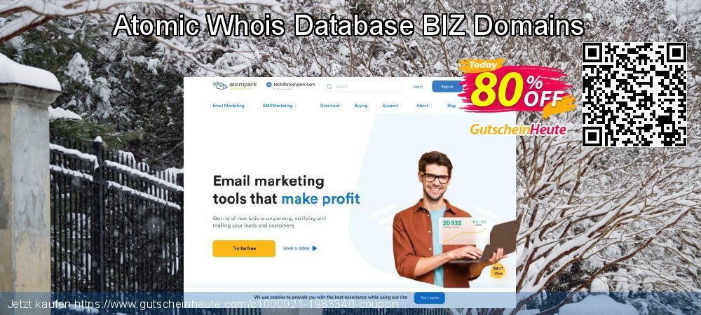 Atomic Whois Database BIZ Domains spitze Promotionsangebot Bildschirmfoto