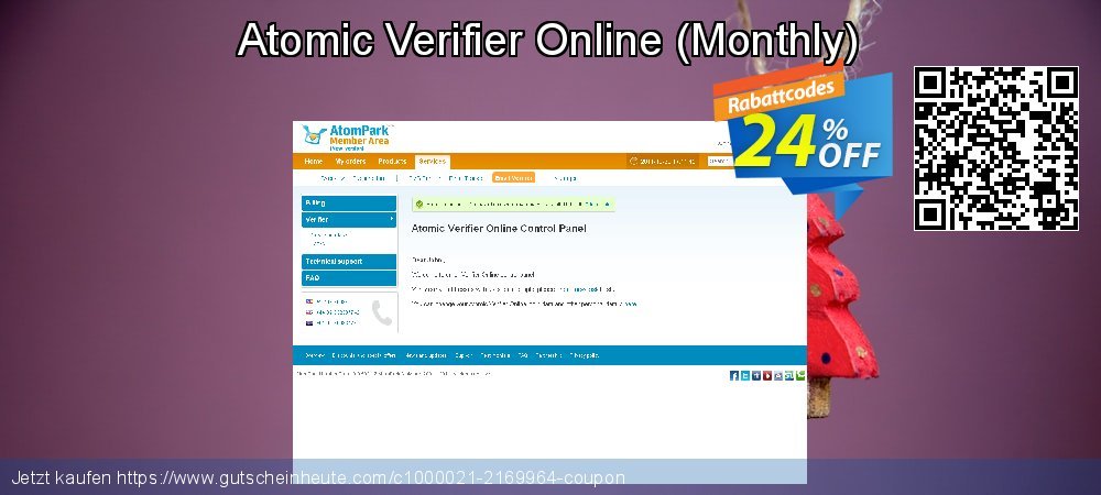 Atomic Verifier Online - Monthly  ausschließlich Preisnachlässe Bildschirmfoto