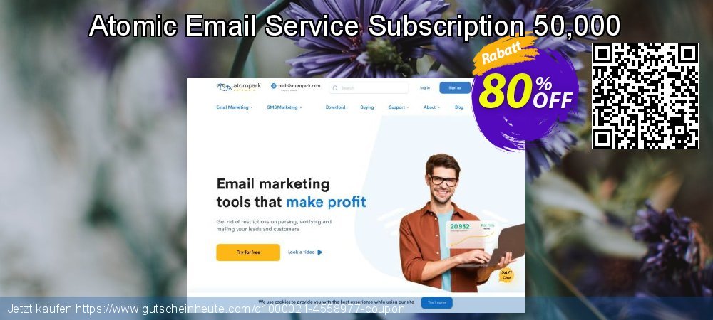 Atomic Email Service Subscription 50,000 exklusiv Nachlass Bildschirmfoto