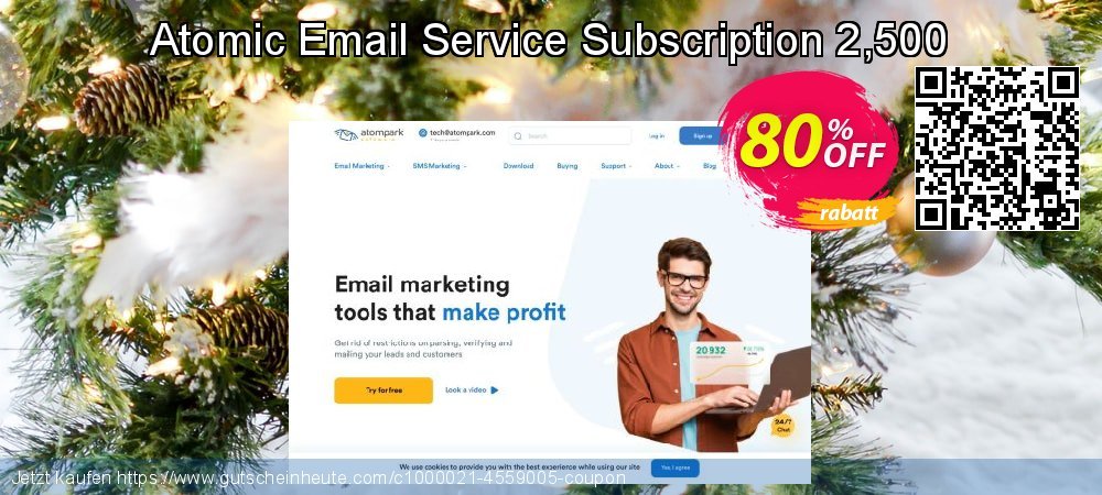 Atomic Email Service Subscription 2,500 genial Sale Aktionen Bildschirmfoto