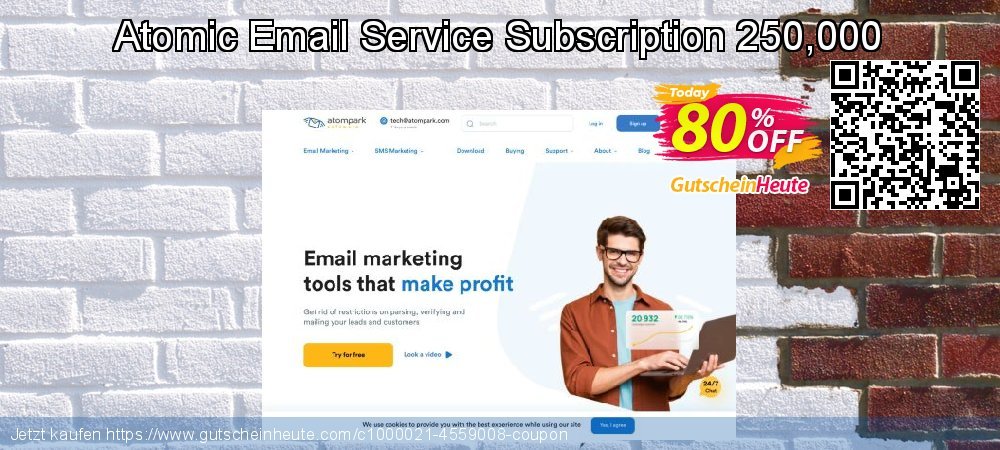 Atomic Email Service Subscription 250,000 exklusiv Preisnachlässe Bildschirmfoto