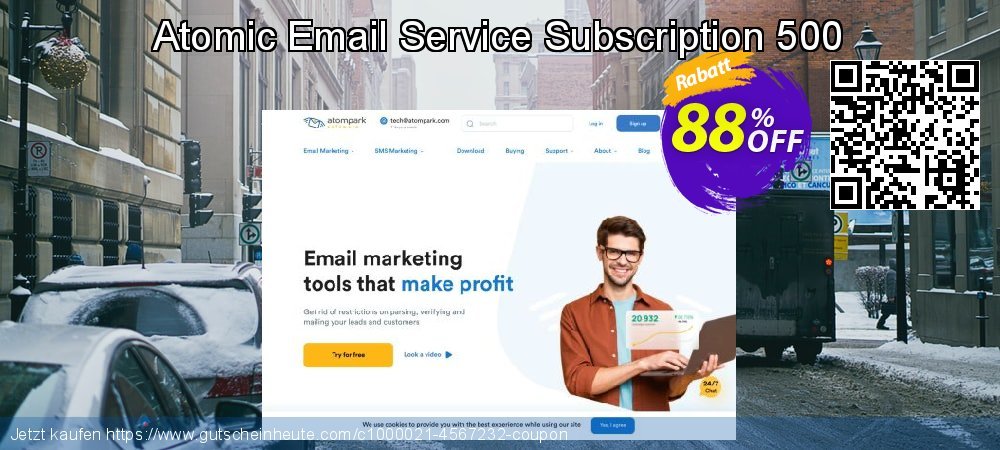 Atomic Email Service Subscription 500 großartig Beförderung Bildschirmfoto
