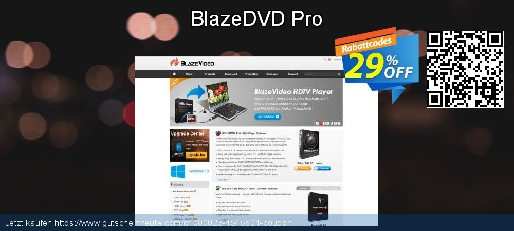 BlazeDVD Pro genial Rabatt Bildschirmfoto