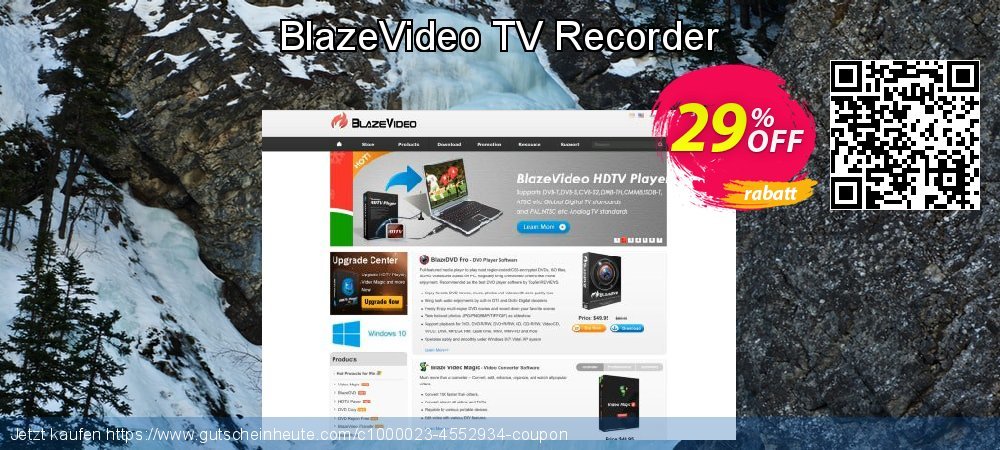 BlazeVideo TV Recorder atemberaubend Ermäßigung Bildschirmfoto