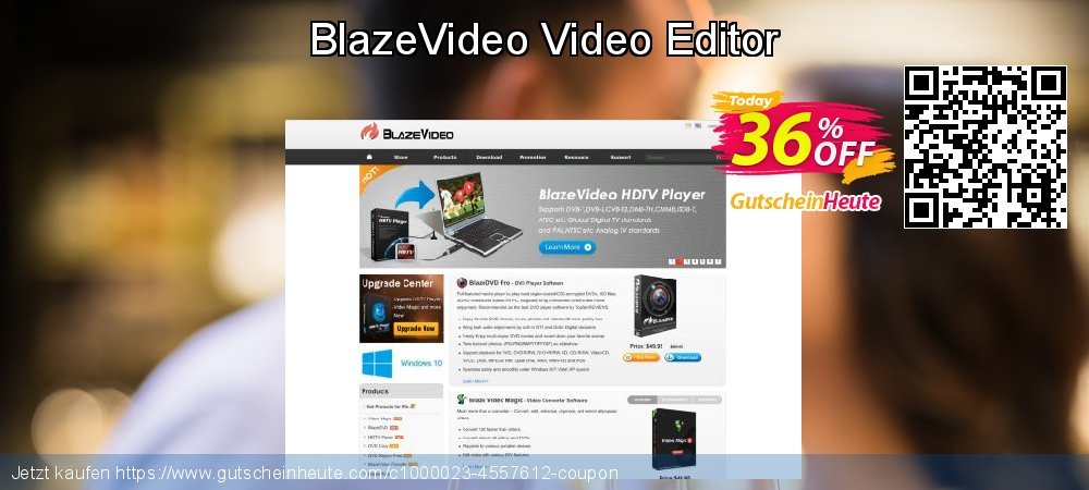 BlazeVideo Video Editor fantastisch Ausverkauf Bildschirmfoto