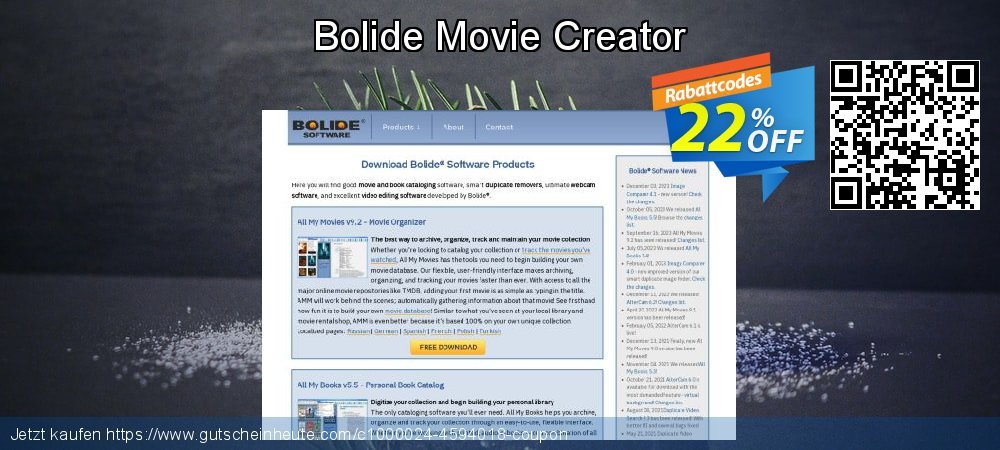 Bolide Movie Creator großartig Ermäßigung Bildschirmfoto
