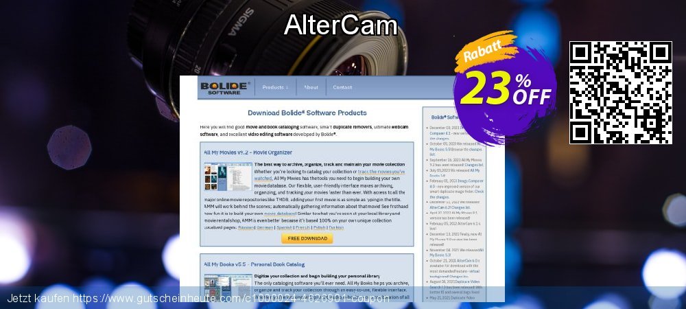 AlterCam uneingeschränkt Preisreduzierung Bildschirmfoto