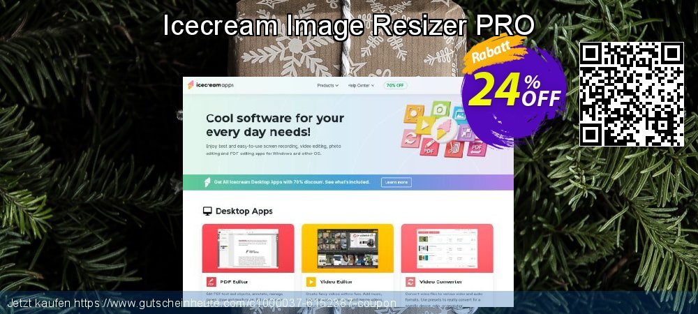 Icecream Image Resizer PRO Exzellent Rabatt Bildschirmfoto