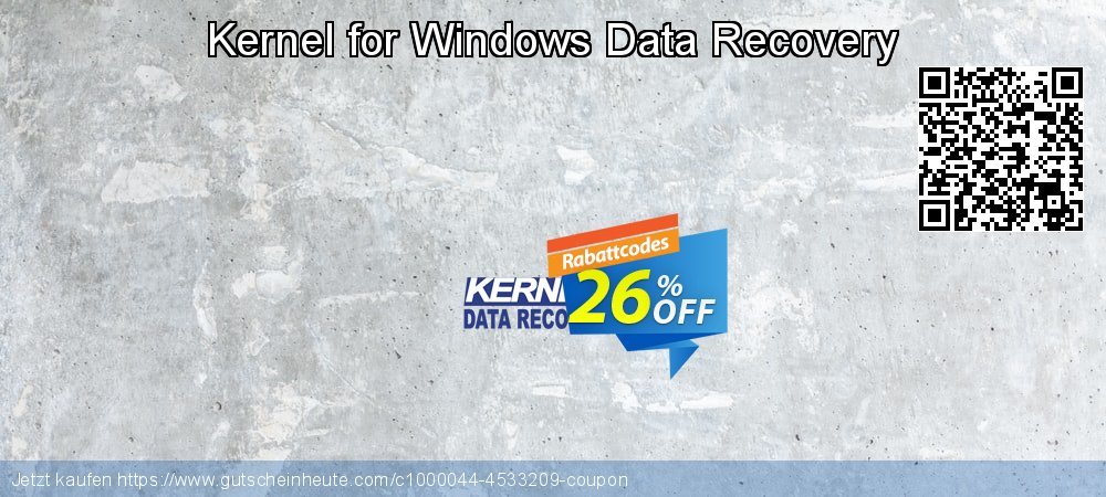 Kernel for Windows Data Recovery verwunderlich Promotionsangebot Bildschirmfoto