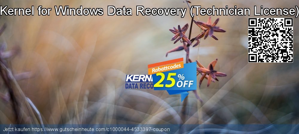 Kernel for Windows Data Recovery - Technician License  Exzellent Nachlass Bildschirmfoto