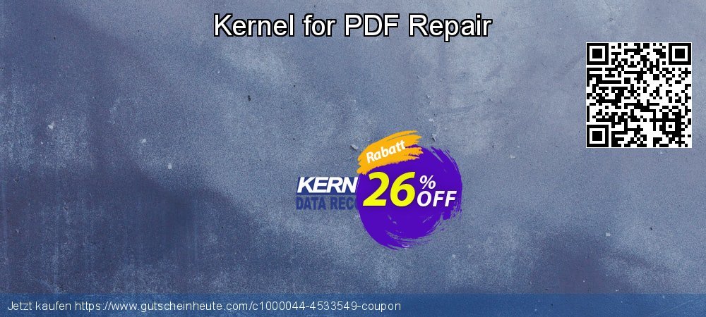 Kernel for PDF Repair formidable Promotionsangebot Bildschirmfoto