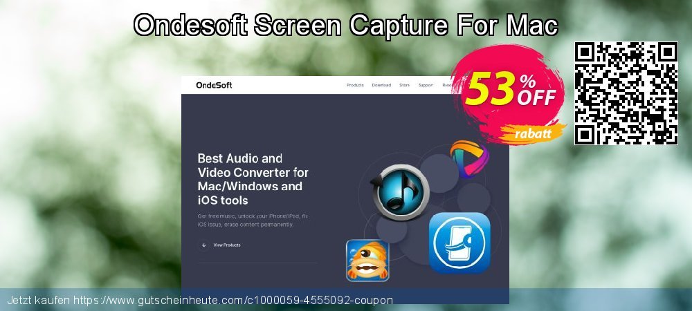 Ondesoft Screen Capture For Mac erstaunlich Sale Aktionen Bildschirmfoto