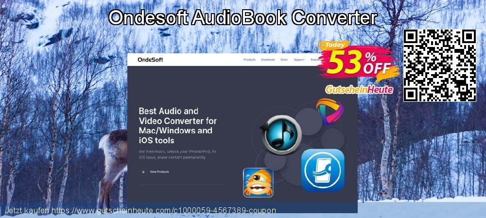 Ondesoft AudioBook Converter aufregende Nachlass Bildschirmfoto