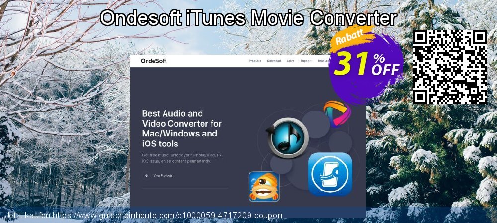 Ondesoft iTunes Movie Converter umwerfende Promotionsangebot Bildschirmfoto