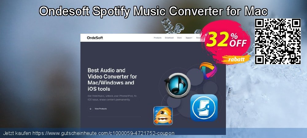 Ondesoft Spotify Music Converter for Mac wunderbar Disagio Bildschirmfoto