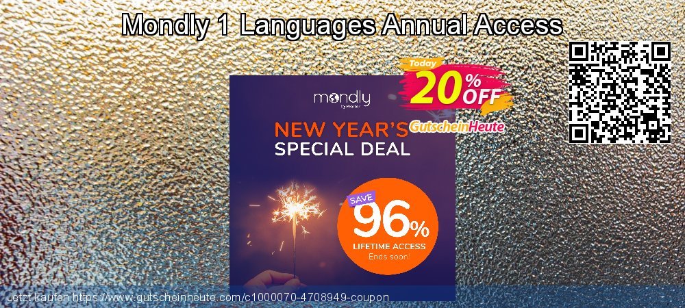 Mondly 1 Languages Annual Access wunderschön Ausverkauf Bildschirmfoto