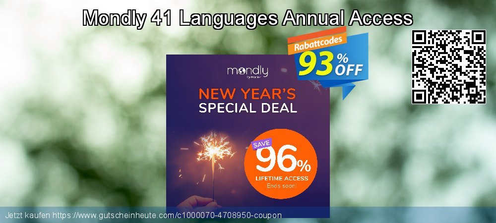 Mondly 41 Languages Annual Access verblüffend Außendienst-Promotions Bildschirmfoto