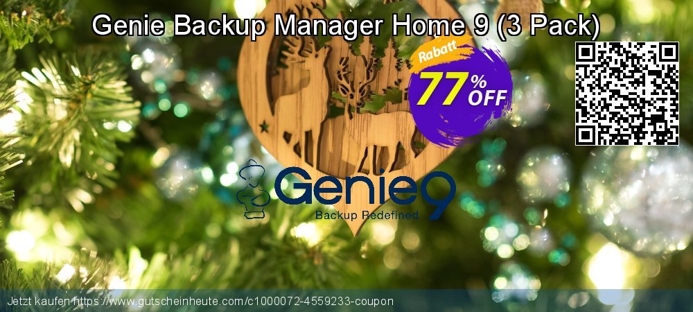 Genie Backup Manager Home 9 - 3 Pack  unglaublich Disagio Bildschirmfoto