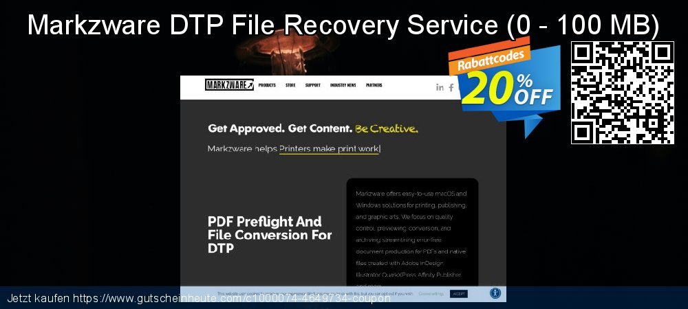 Markzware DTP File Recovery Service - 0 - 100 MB  geniale Verkaufsförderung Bildschirmfoto