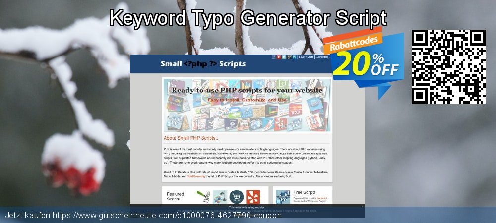 Keyword Typo Generator Script unglaublich Promotionsangebot Bildschirmfoto