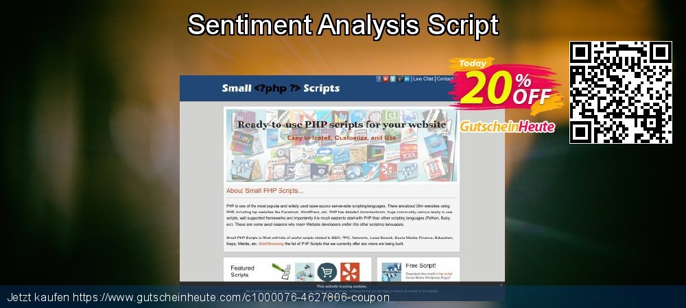 Sentiment Analysis Script aufregenden Angebote Bildschirmfoto