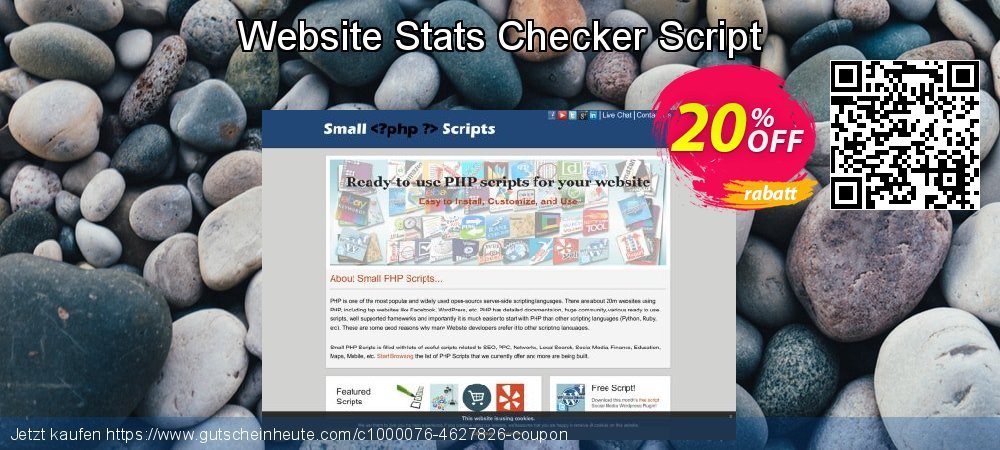 Website Stats Checker Script super Diskont Bildschirmfoto