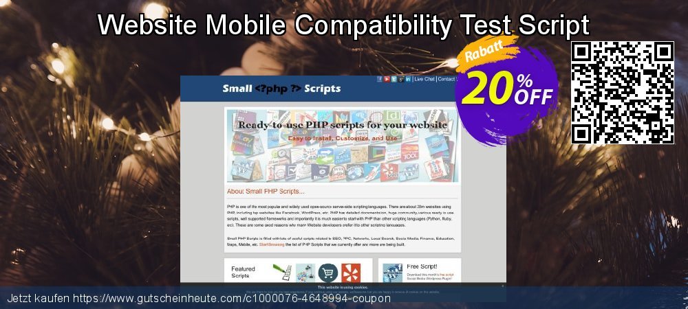 Website Mobile Compatibility Test Script unglaublich Verkaufsförderung Bildschirmfoto