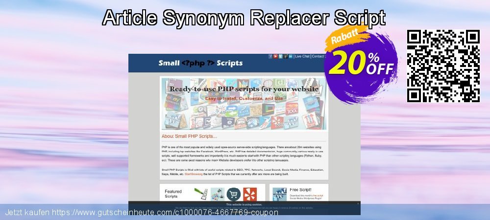 Article Synonym Replacer Script aufregende Sale Aktionen Bildschirmfoto
