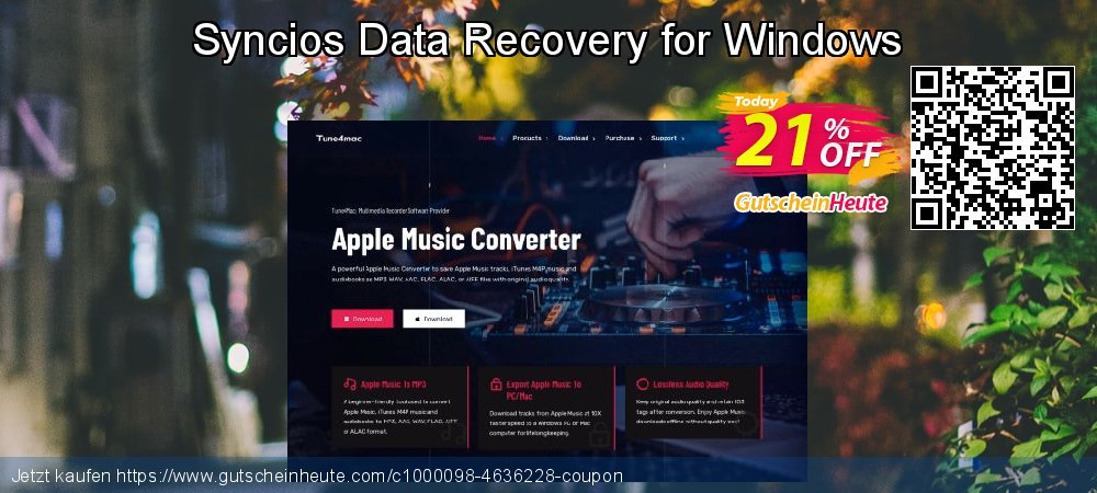 Syncios Data Recovery for Windows toll Ermäßigungen Bildschirmfoto